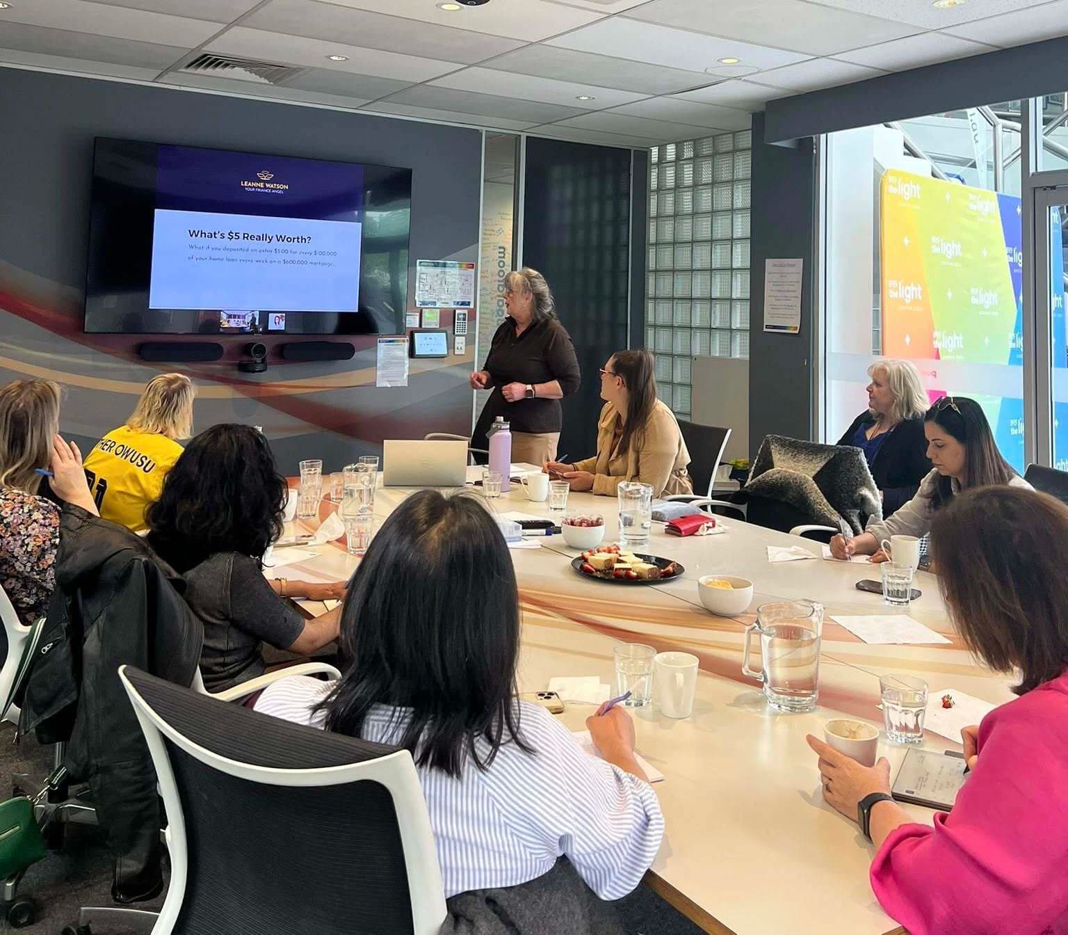 Women standing together with confidence