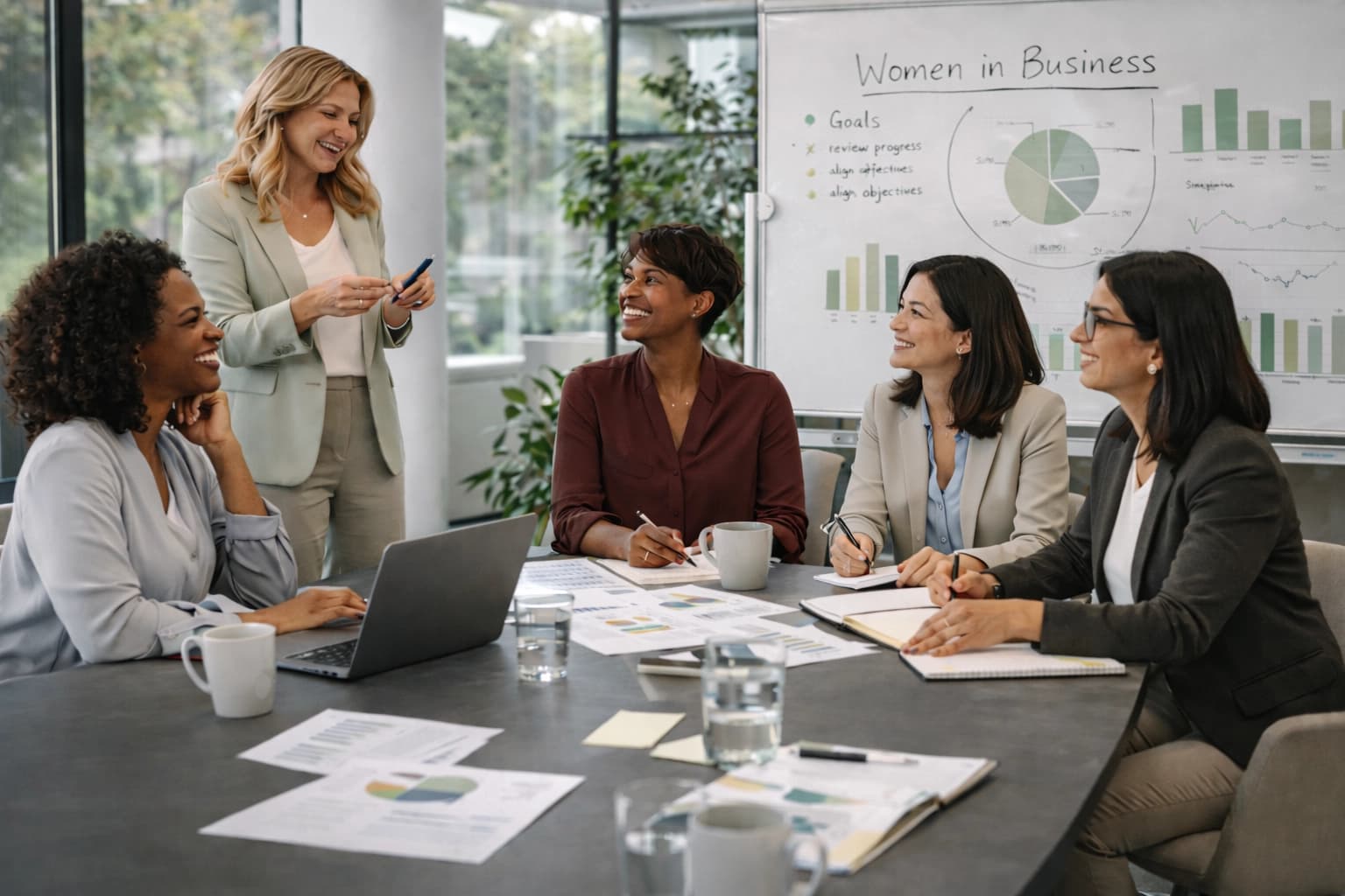 Women speaking at a Positive Women in Business event